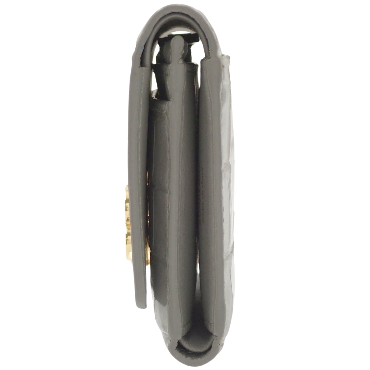 TB标志迷你钱包 皮革 灰色