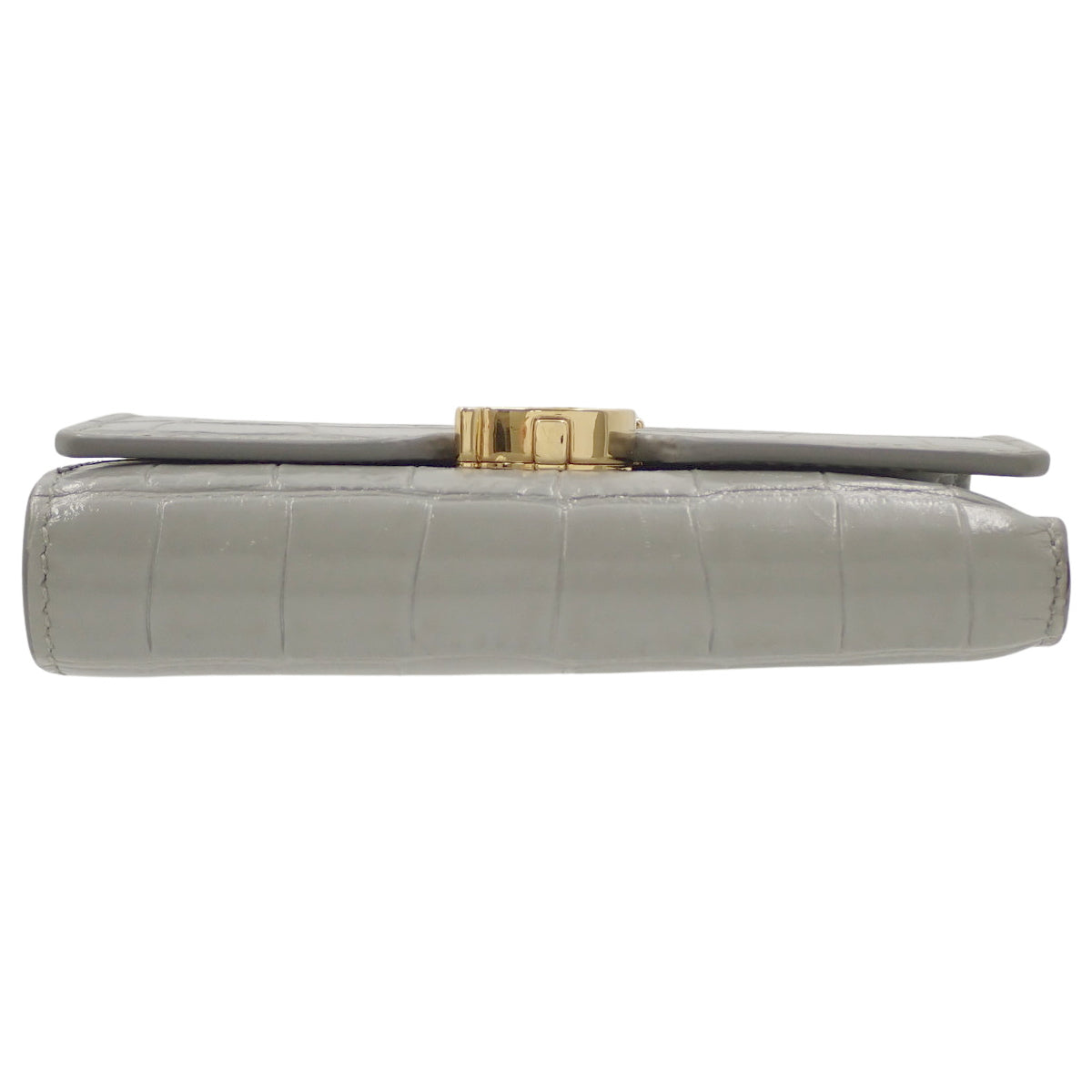 TB Logo Mini Wallet, Leather, Gray