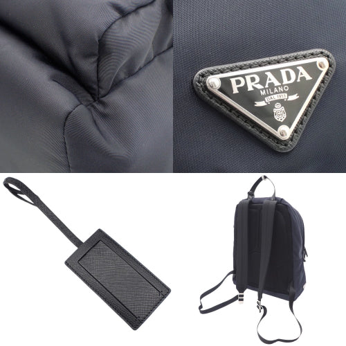 TESSUTO MONTAG BLEU 2VZ066 Backpack/Shoulder Daypack in Nylon and Saffiano Leather