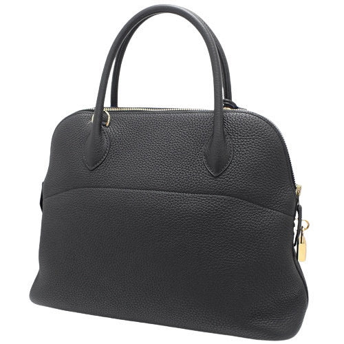 Bolide 31 Taurillon Clemence 黑色皮革,配金色五金件和 C 字印记