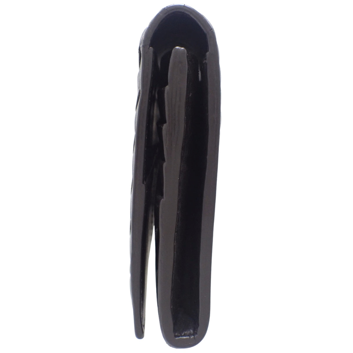 深棕色皮革编织双折长钱包(156819)