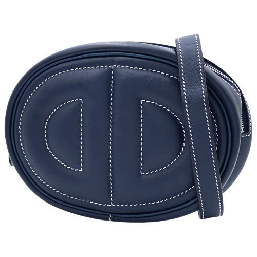 In the Loop Verso, Vo's Swift, palladium hardware, Bleu Encre (blue ankle) color, silver hardware, Y-stamp.