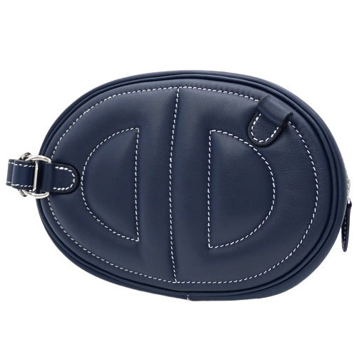 In the Loop Verso, Vo's Swift, palladium hardware, Bleu Encre (blue ankle) color, silver hardware, Y-stamp.
