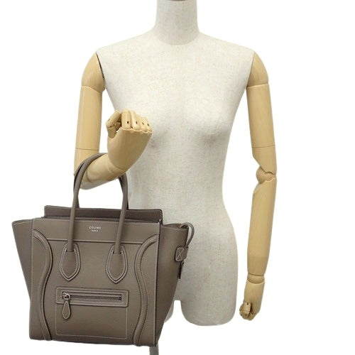 Luggage Micro Shopper Leather Suede 167793DRU.09SO Tote Bag (Old Logo)