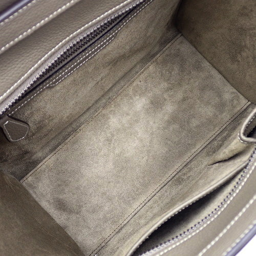 Luggage Micro Shopper Leather Suede 167793DRU.09SO Tote Bag (Old Logo)