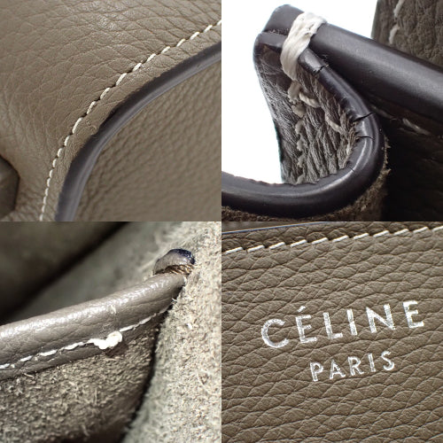 Luggage Micro Shopper Leather Suede 167793DRU.09SO Tote Bag (Old Logo)