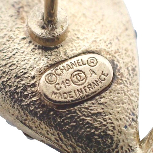 ココマーク ラインストーンクロス ピアス メタル(GP) フェイクパール