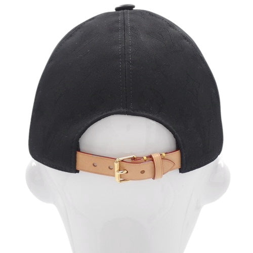 字母帽 - LV First Apparel 时尚棒球帽,皮革和帆布材质,黑色,M7088M