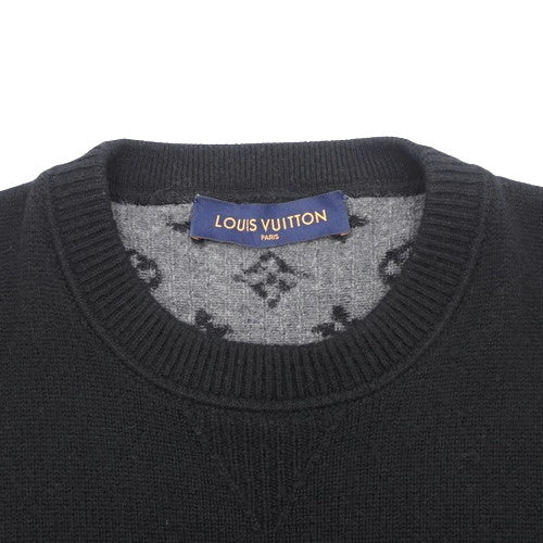 ハーフアンドハーフクルーネックニット XL