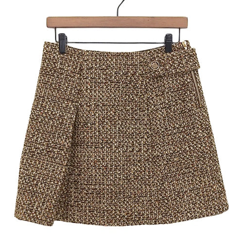 ツイード ボタン スカート 38 RW202W