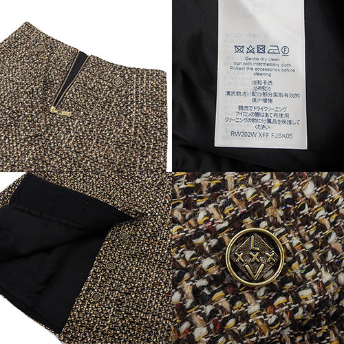 ツイード ボタン スカート 38 RW202W