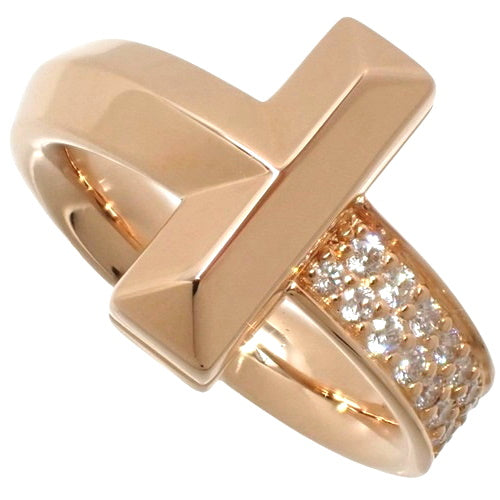 T ワン リング ダイヤモンド D0.21 K18 ピンクゴールド PG