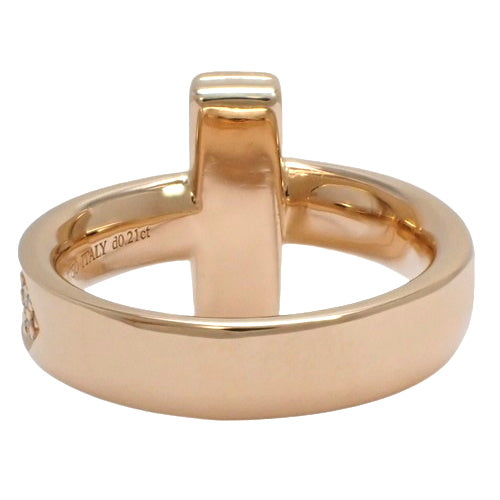 T ワン リング ダイヤモンド D0.21 K18 ピンクゴールド PG