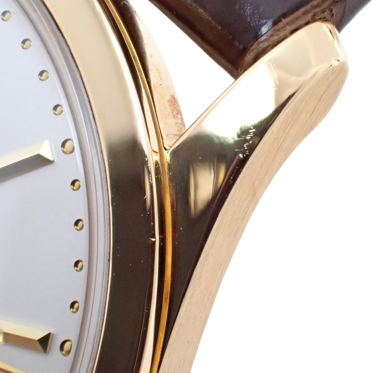 カラトラバ 5196J-001 YG/革 シルバー 手巻き メンズ