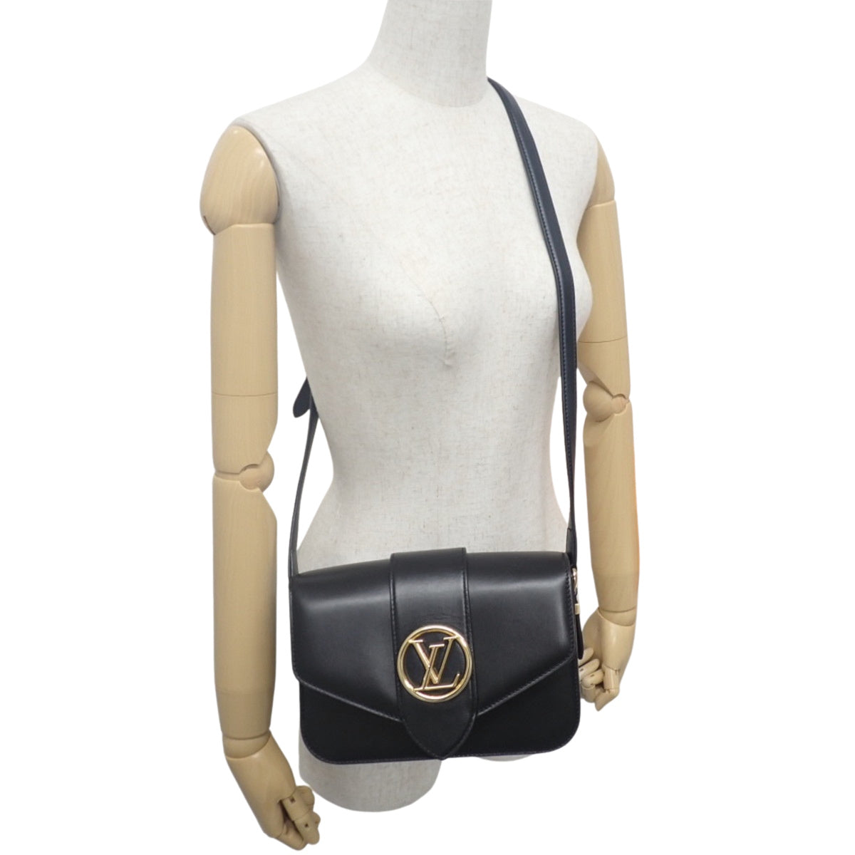 LV Ponthieu Leather, Black, M55948