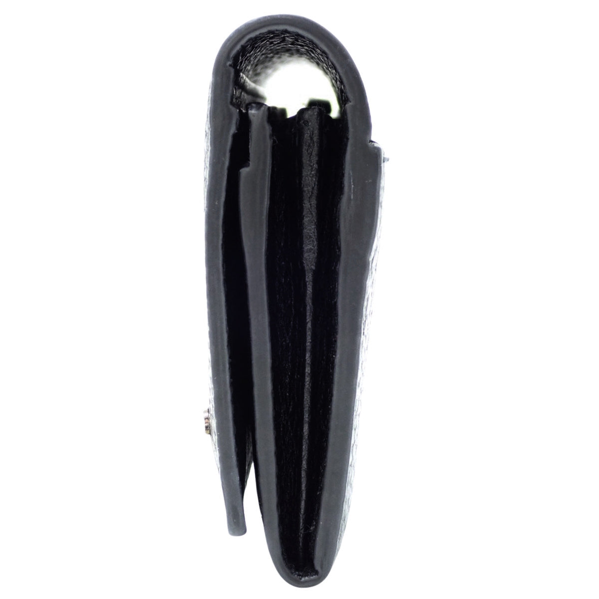 黑色皮革双折长款钱包 481727