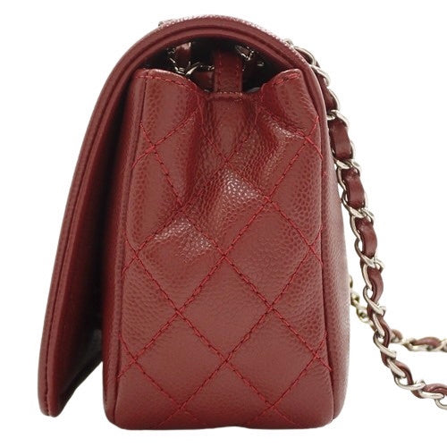 Coco Mark Chain Shoulder Bag in Caviar Skin