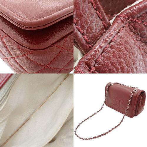 Coco Mark Chain Shoulder Bag in Caviar Skin