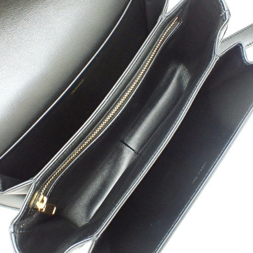 Classic Triomphe Bag in Leather and Embroidered Canvas