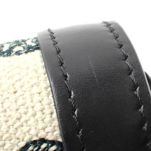 经典 Triomphe 皮革和刺绣帆布包