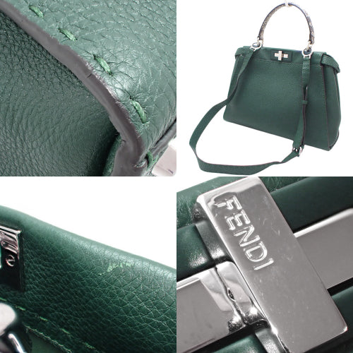 Selleria Peekaboo Regular Shoulder Bag in Leather and Python, 8BN290