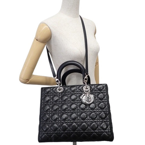 カナージュ Lady Dior レディディオール バッグ ラージ ラムスキン