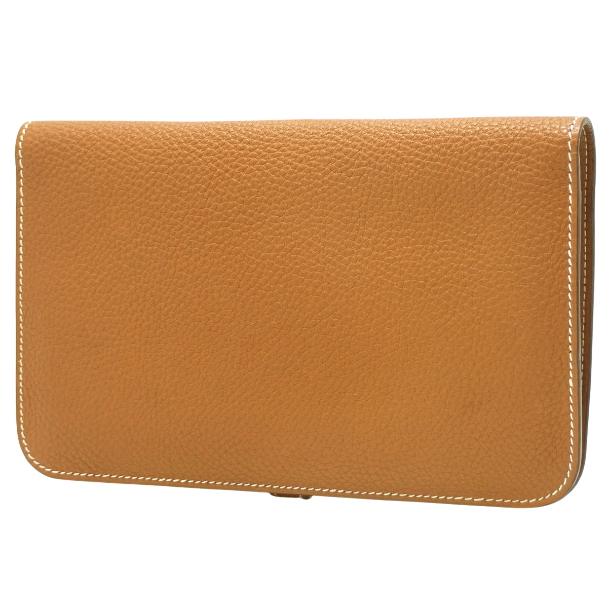 多贡双色手拿包,Taurillon Clemence皮革,金色和银色五金件,□I刻印。