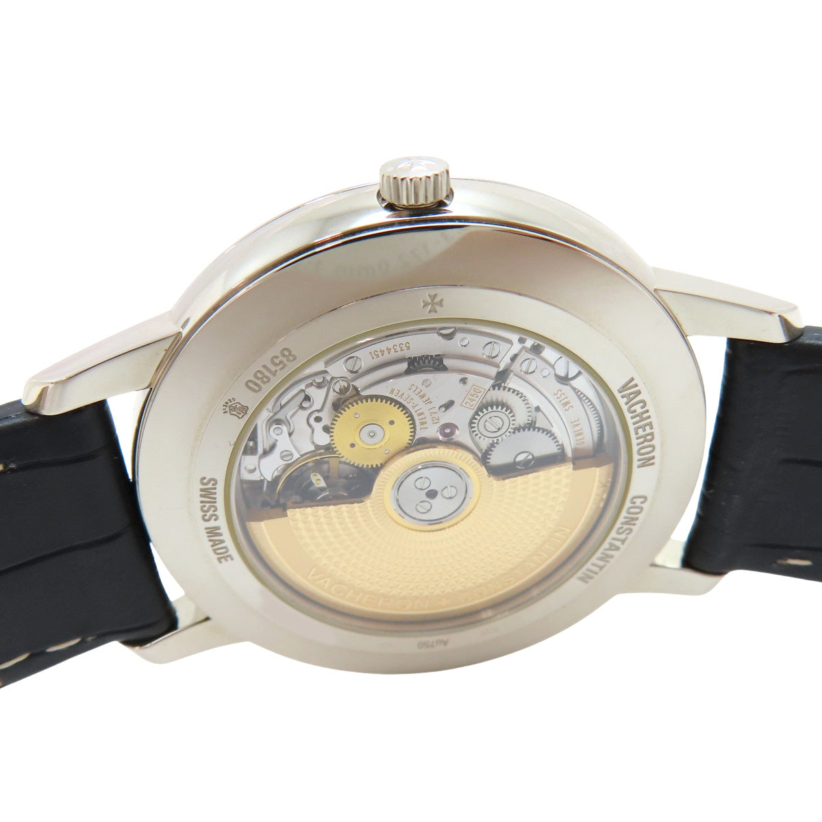 传承系列自动腕表 85180/000G-9230 WG/皮革 自动上链 白色