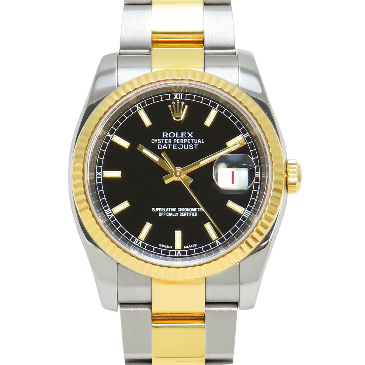 116233 Datejust 36 SS/YG Random Serial Number Automatic Black Dial