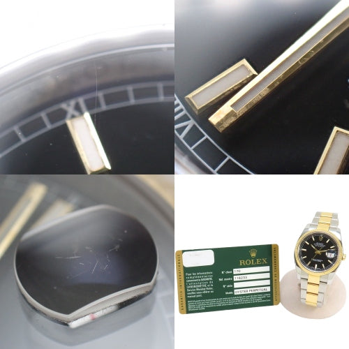 116233 Datejust 36 SS/YG Random Serial Number Automatic Black Dial