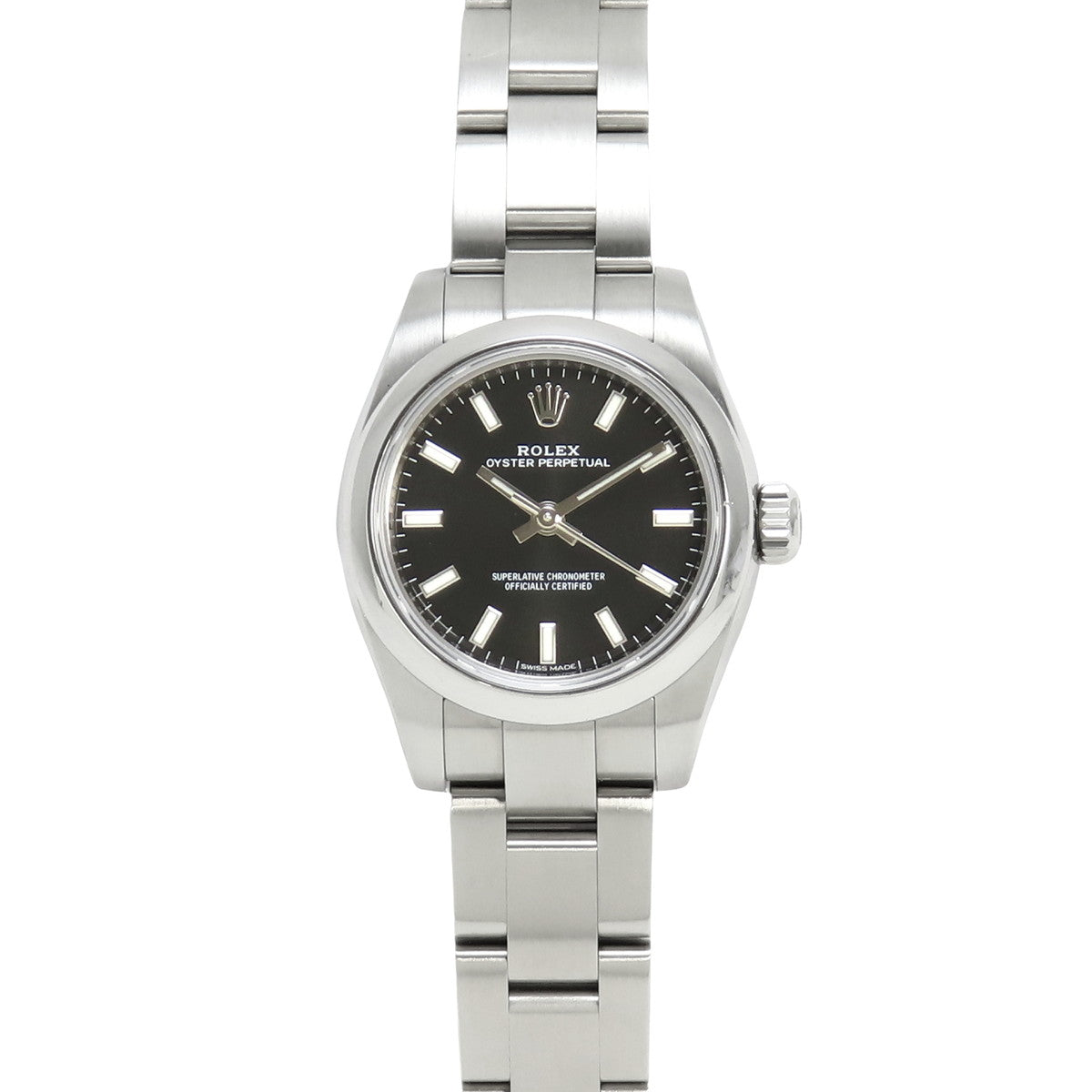 176200 Oyster Perpetual Stainless Steel, Random Serial Number, Automatic, Black Dial