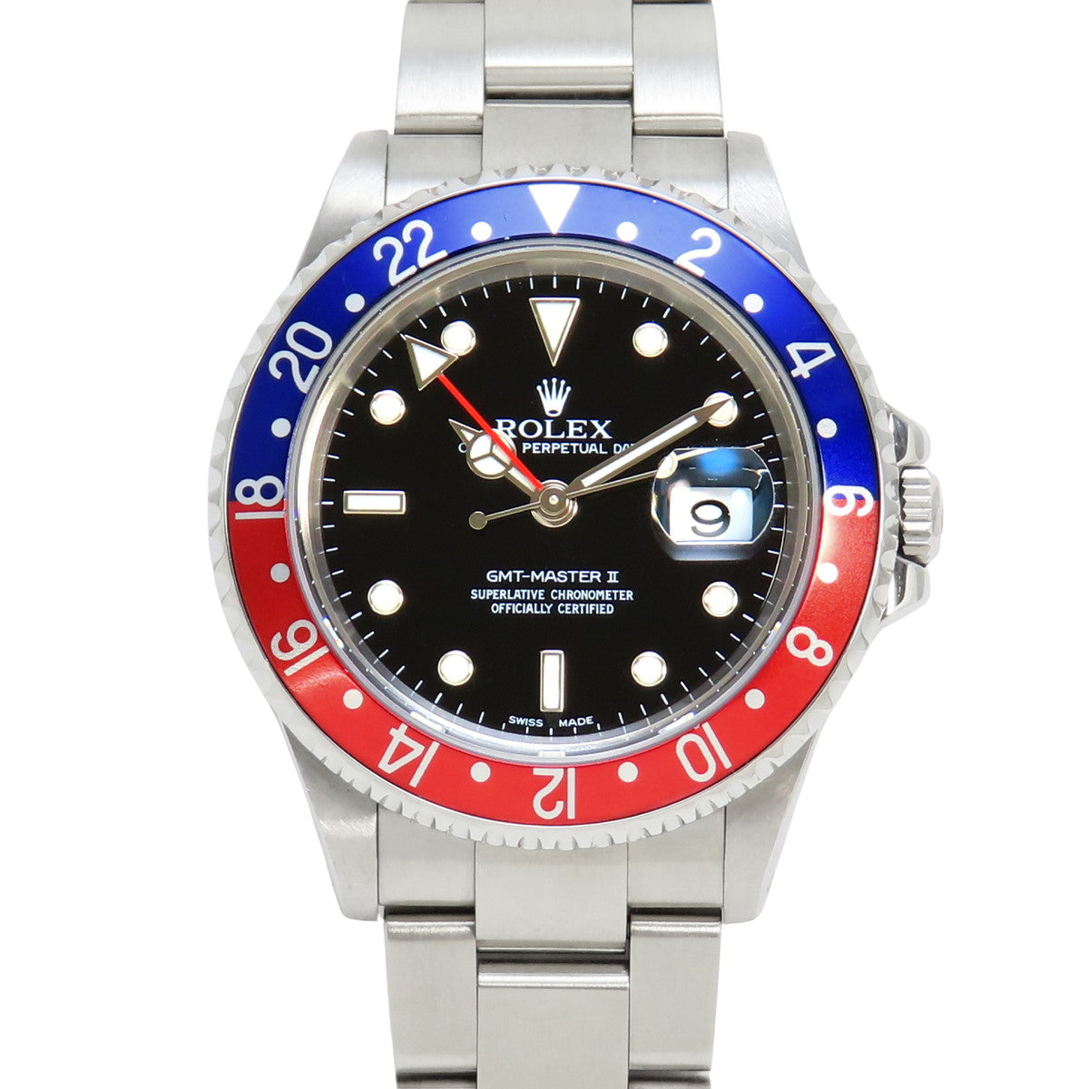 【保証書付】16710 GMT-マスター2 ステンレススチール SS K番(2001年) 自動巻き 赤青ベゼル 2003年12月購入 ブラック シルバー
