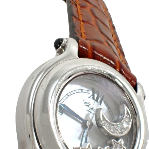 27/8245-23 ハッピースポーツ ムーン&スター SS クオーツ ホワイト シェル文字盤