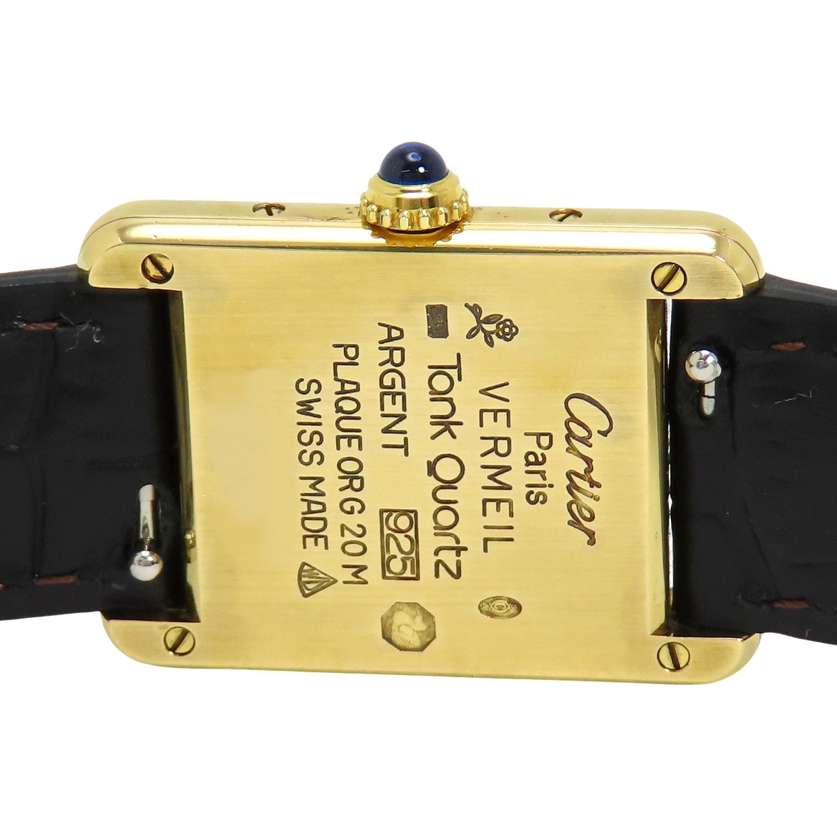 W1003053 Mast Tank SM Vermeil GP/Leather Quartz Off-White