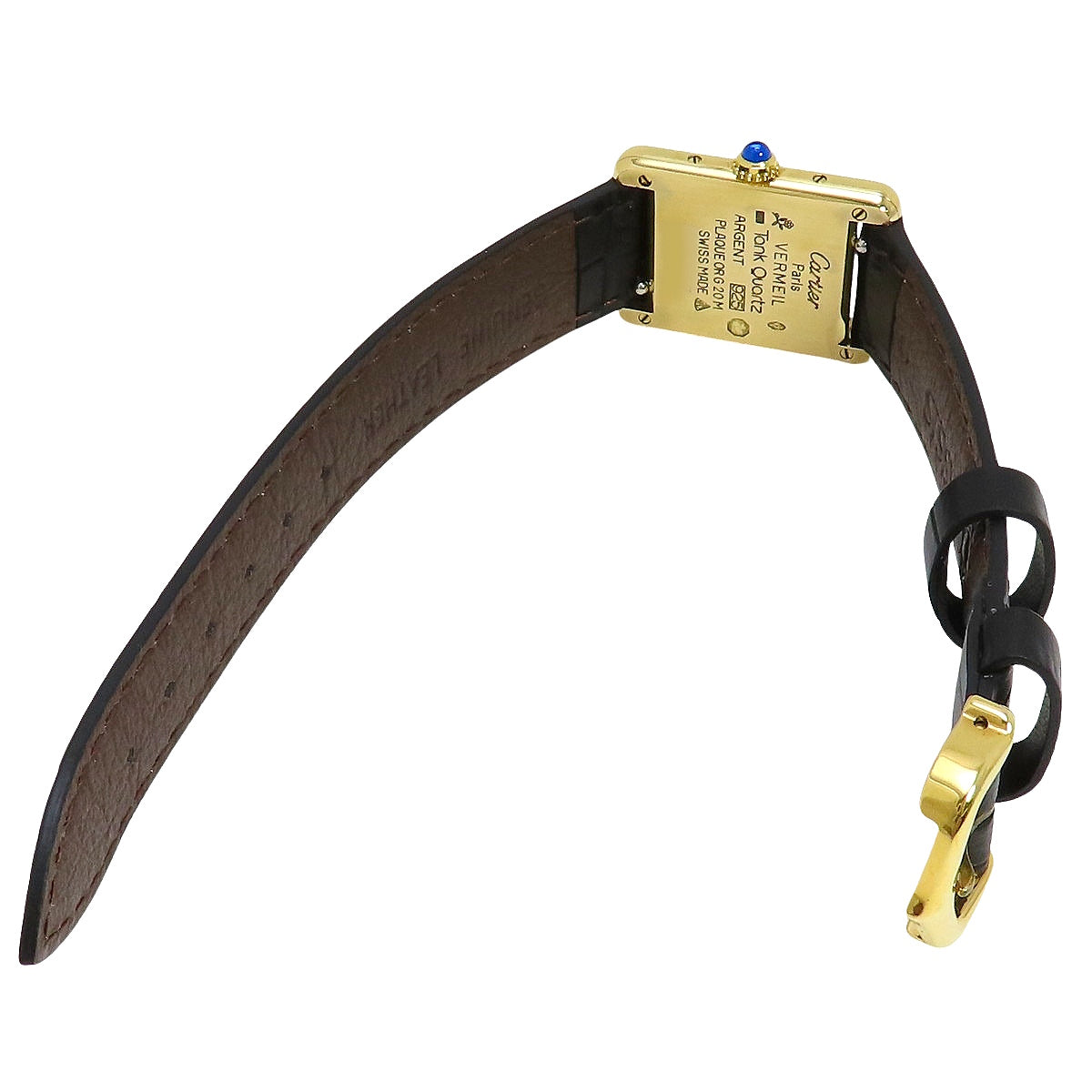 W1003053 Mast Tank SM Vermeil GP/皮革石英灰白色