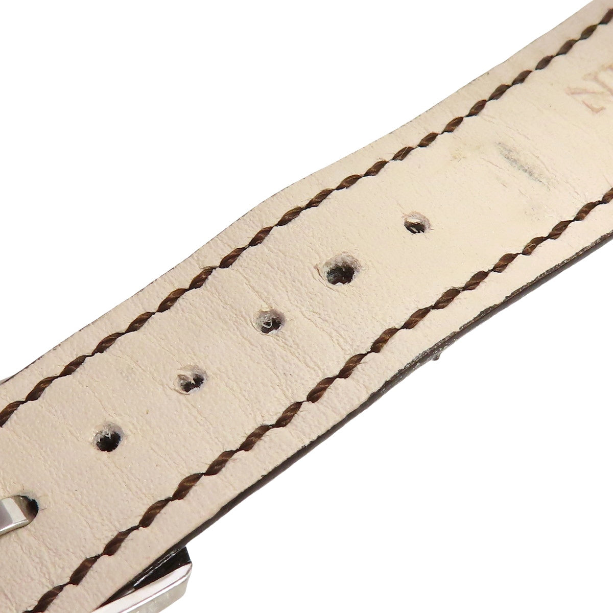 6224-1127-55B Villele Ultra Slim Stainless Steel/Leather Automatic White