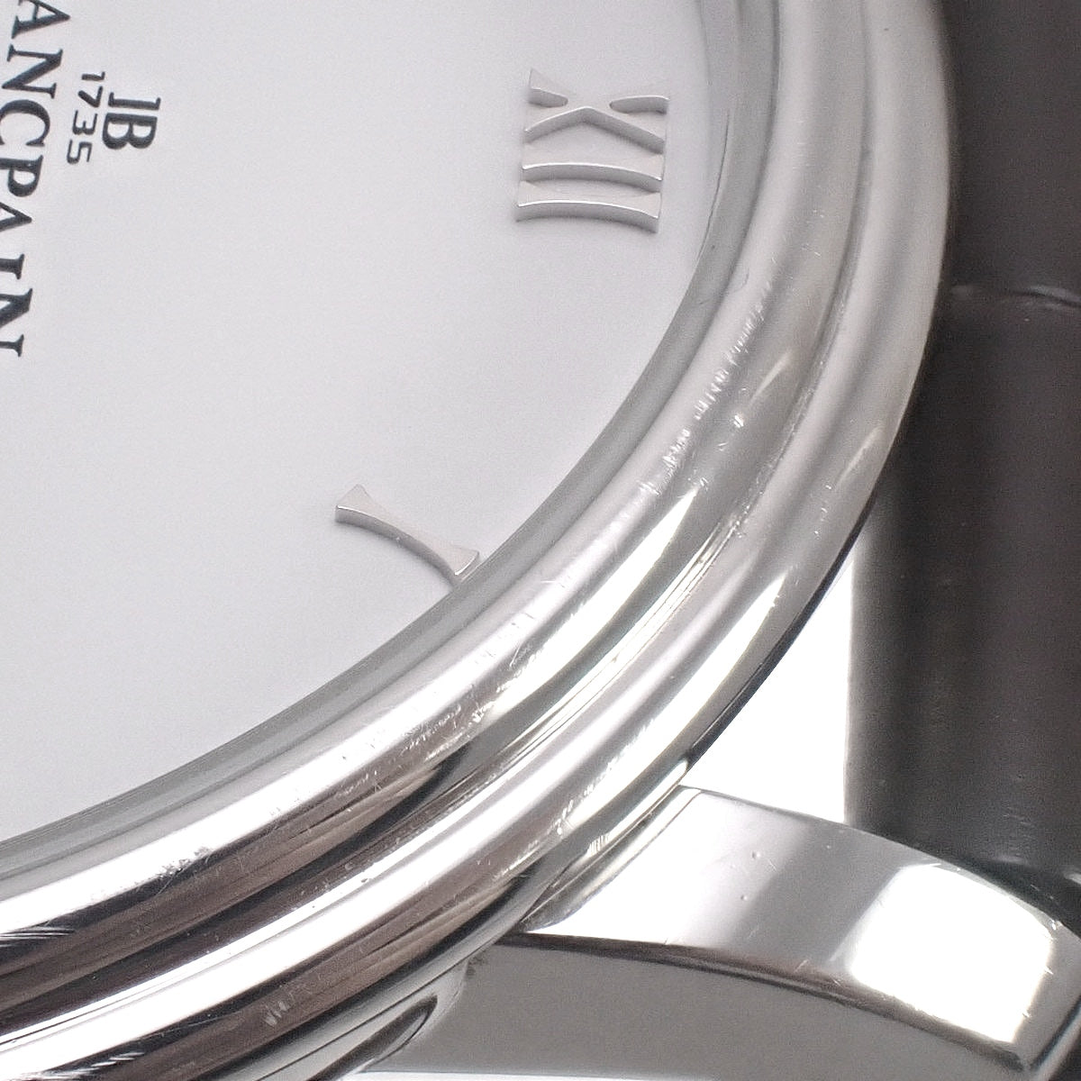 6224-1127-55B Villele Ultra Slim Stainless Steel/Leather Automatic White