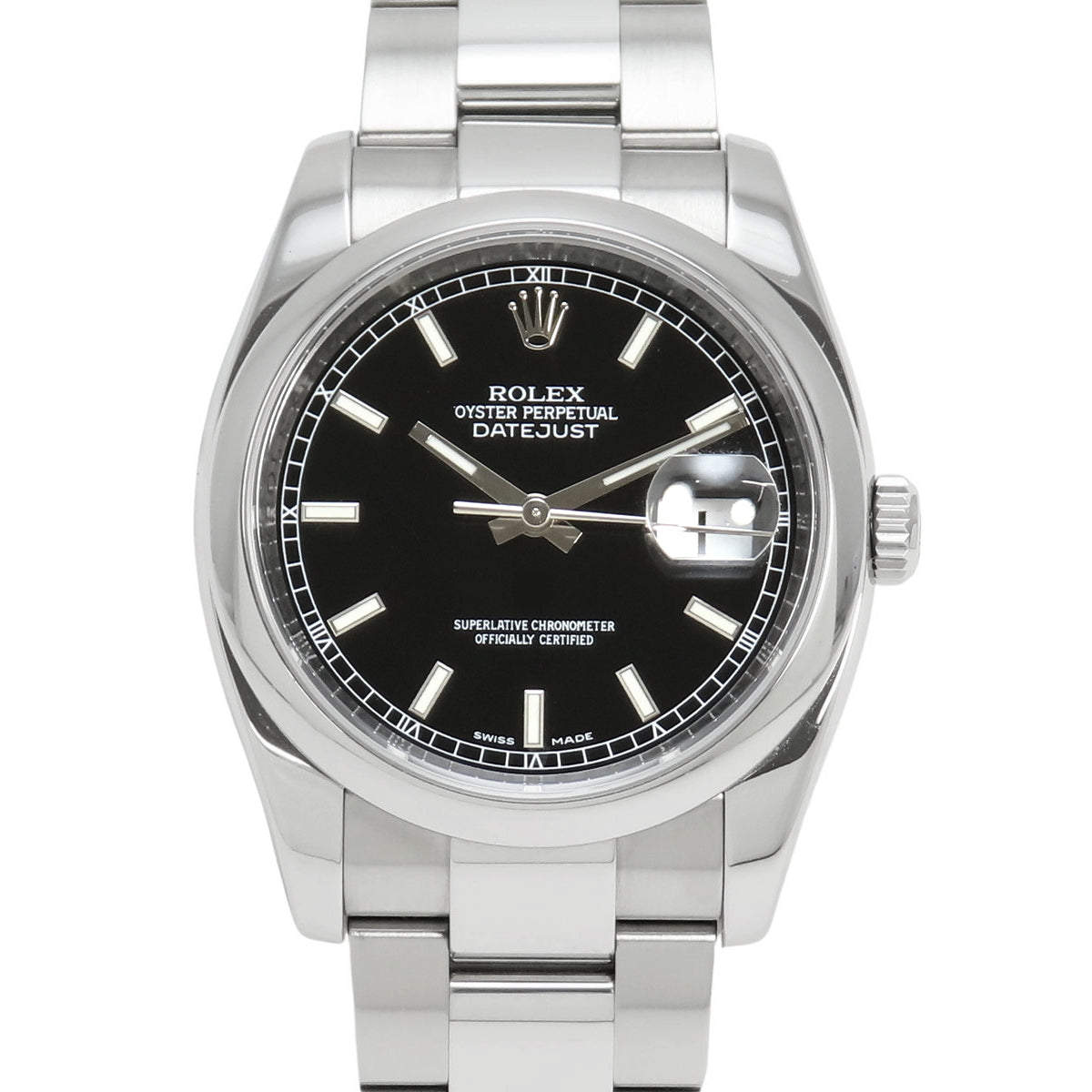 116200 日志型腕表 不锈钢 M号 自动上链 黑色