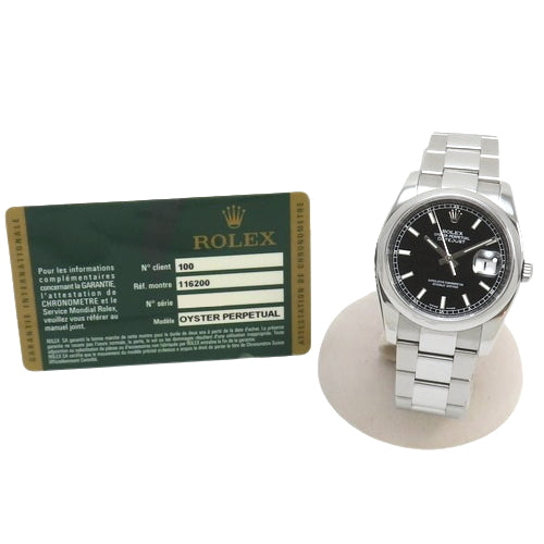 116200 日志型腕表 不锈钢 M号 自动上链 黑色