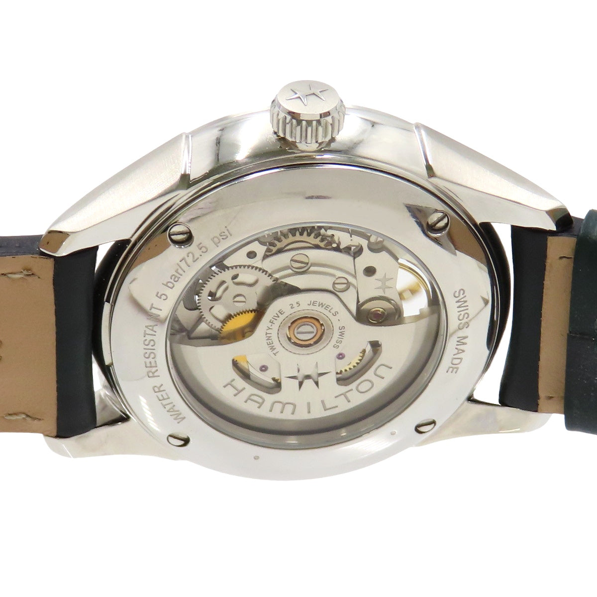 H42.535.810 爵士大师 不锈钢/皮革 自动上链 白色