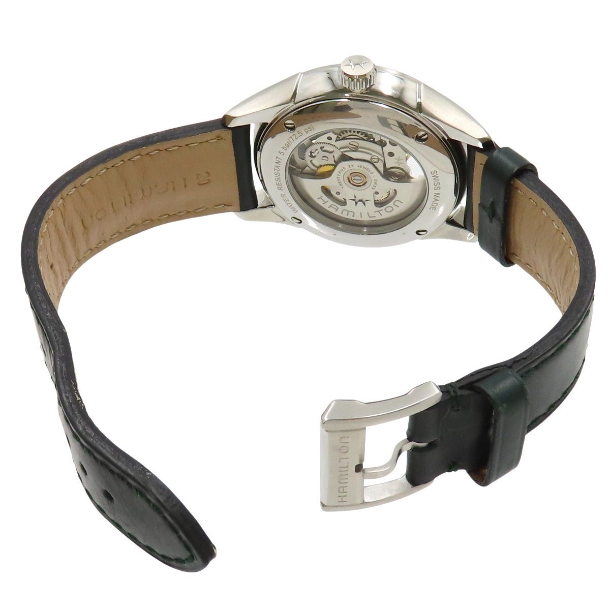 H42.535.810 爵士大师 不锈钢/皮革 自动上链 白色