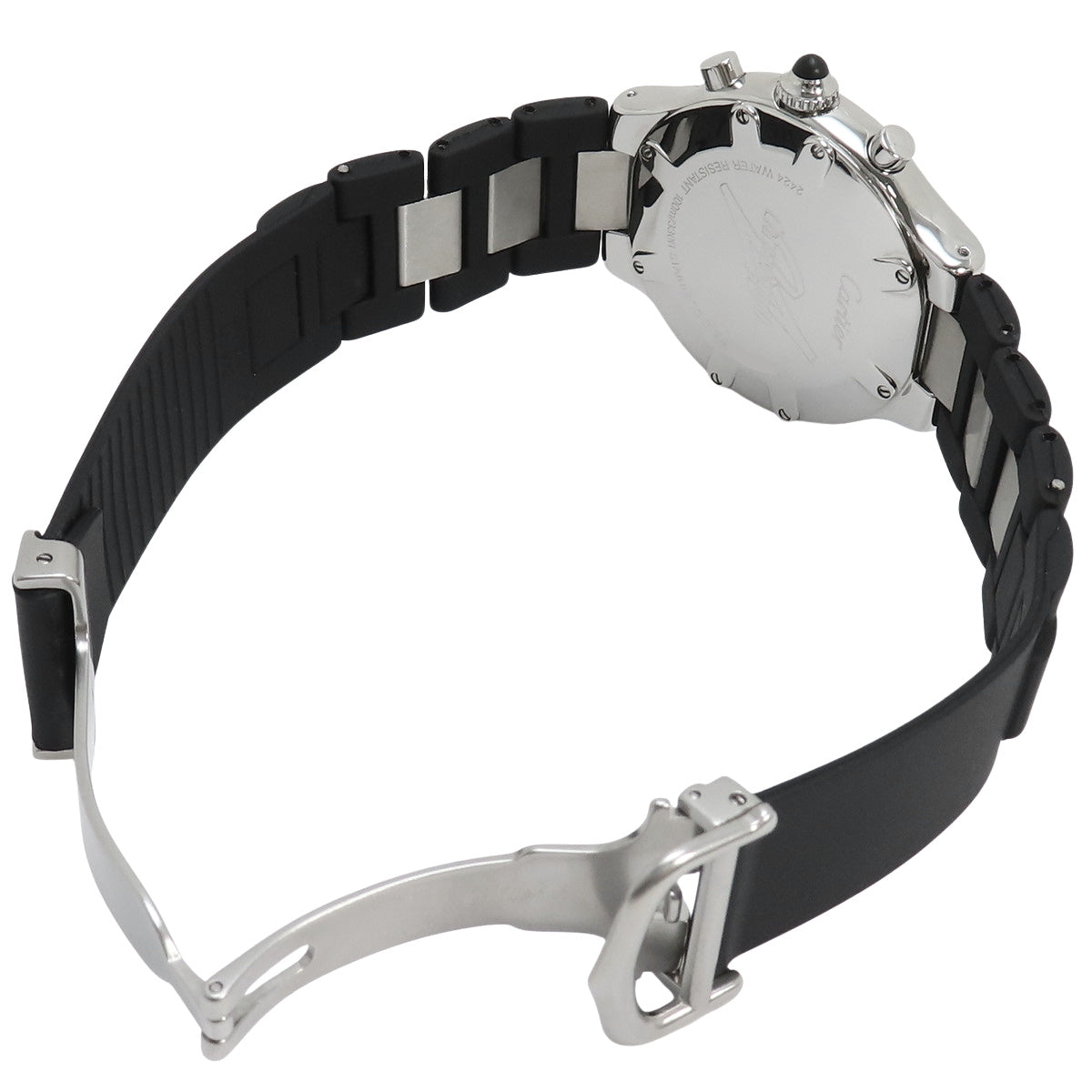 W10125U2 クロノスカフ21 SS/ラバー クオーツ ブラック