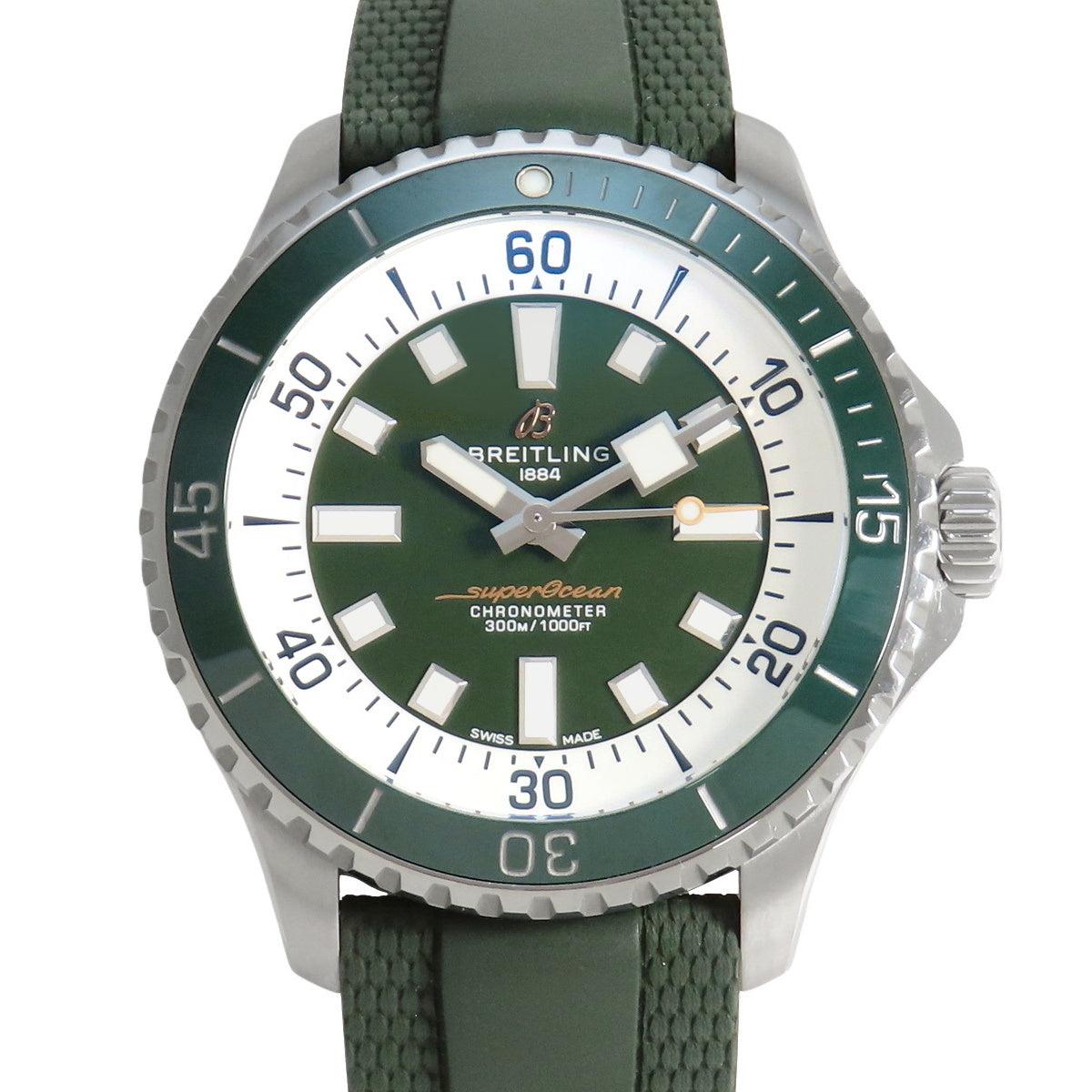 A17376 Superocean Automatic 44 SS/Rubber Automatic Green
