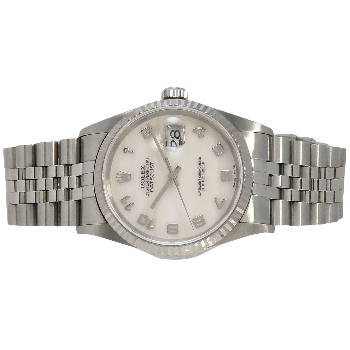 デイトジャスト 16234NA WG/SS T番 ピンクシェル文字盤 自動巻き メンズ