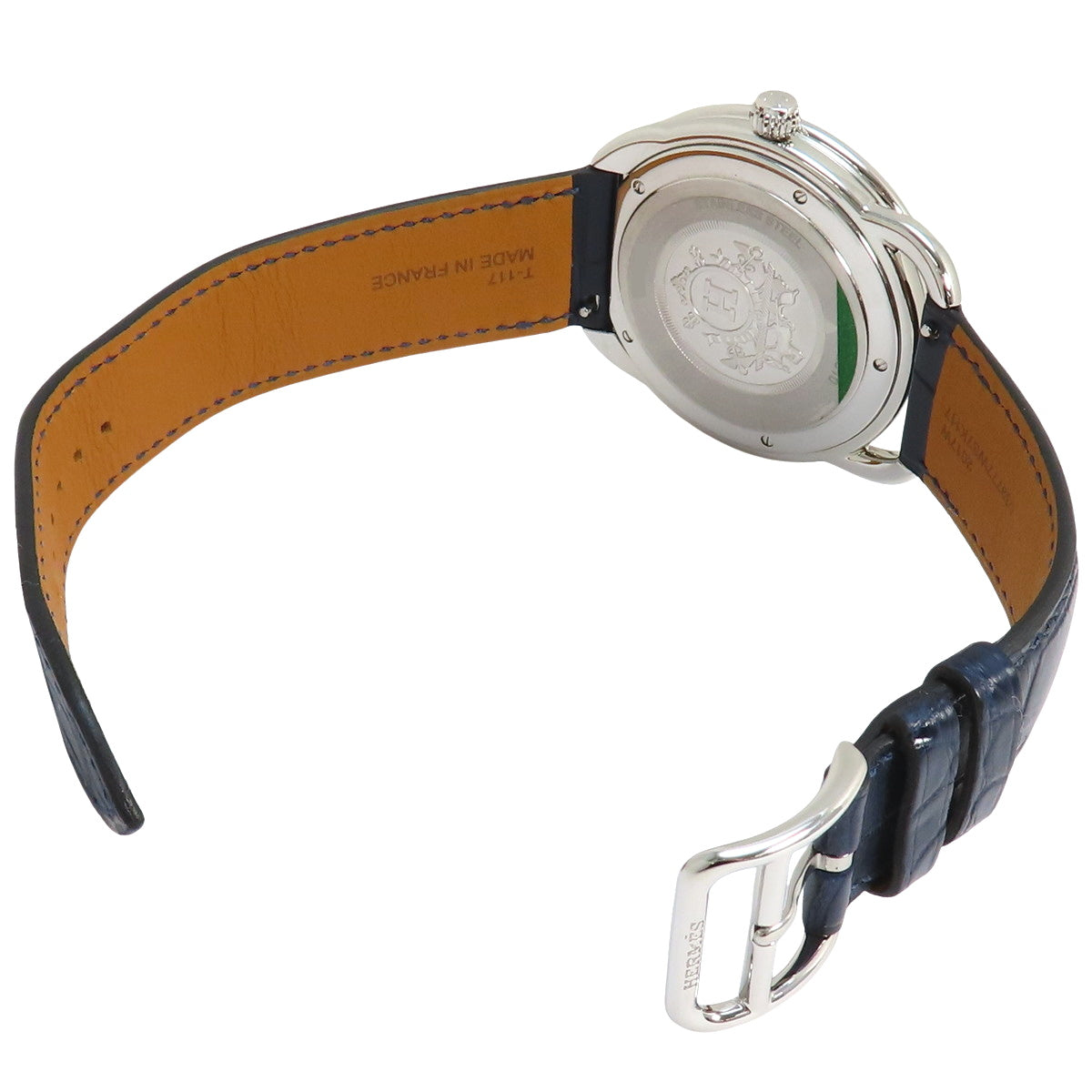 AR7Q.810 Arceau GM 皮革/精钢 石英 蓝色