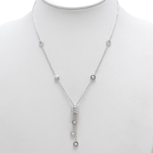 ビー・ゼロワン エレメント ネックレス ダイヤモンド K18 ホワイトゴールド WG