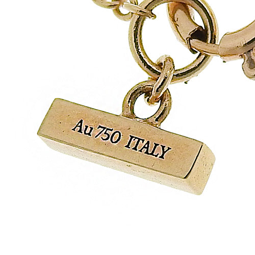 双圈项链 绿松石/钻石 K18 粉金 PG