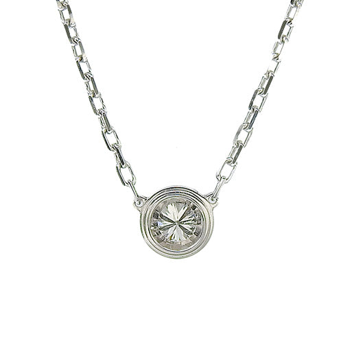 Amour 项链,大号款式,钻石,18K 白金,白金