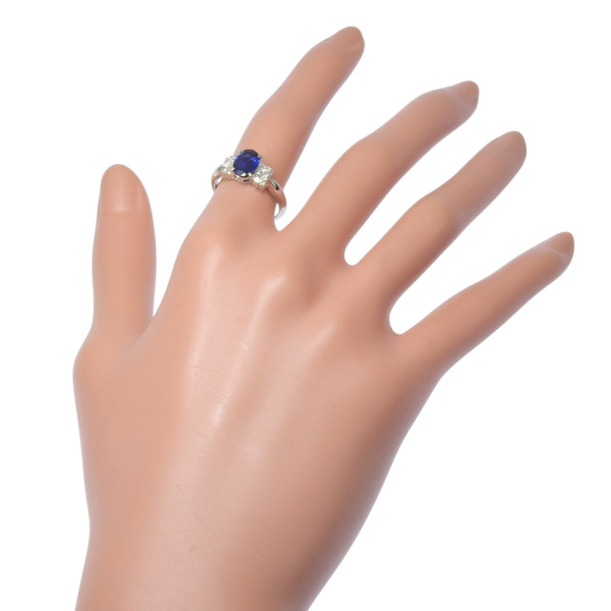 Sapphire and Diamond Ring S1.19/D0.29 Pt900 Platinum