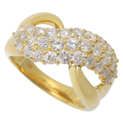 Diamond ring D1.50 K18 yellow gold YG